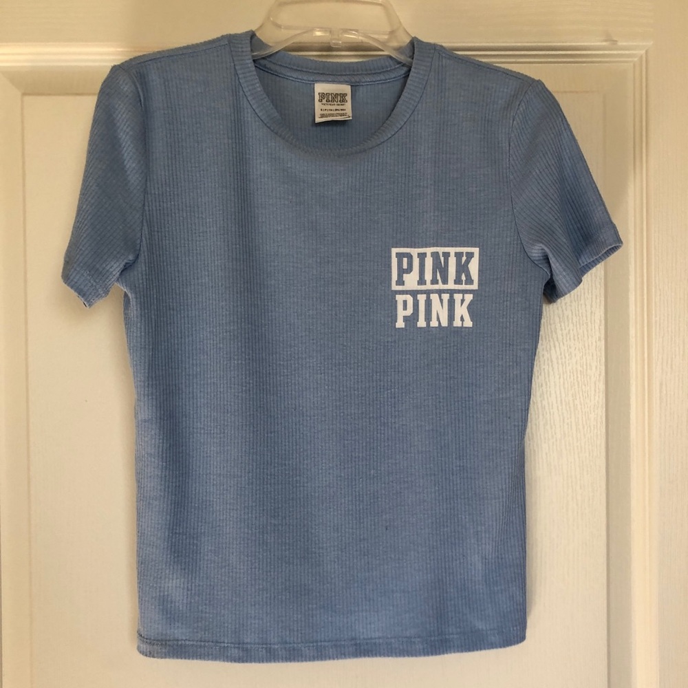 PINK by VS Wide Ribbed Short Sleeve Tee
